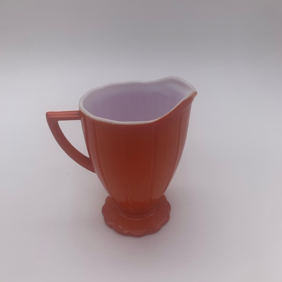 Vtg. Mid Century Hazel Atlas Newport Platonite 7oz Footed Creamer Jug USA - Picture 9 of 15